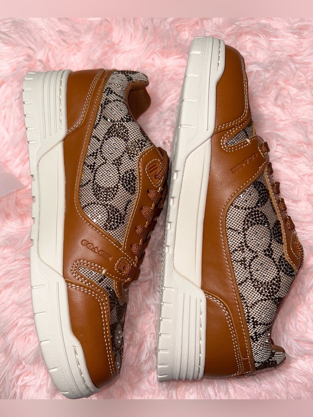 Coach Crystal Signature SoHo Sneaker/ Burnished Amber - Picture 7 of 9